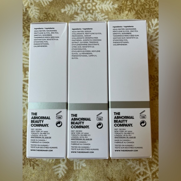Ordinary 3 Pack- 1- Hyaluronic 1fl oz & 2- Niacinamide 1 fl oz each - Picture 2 of 8